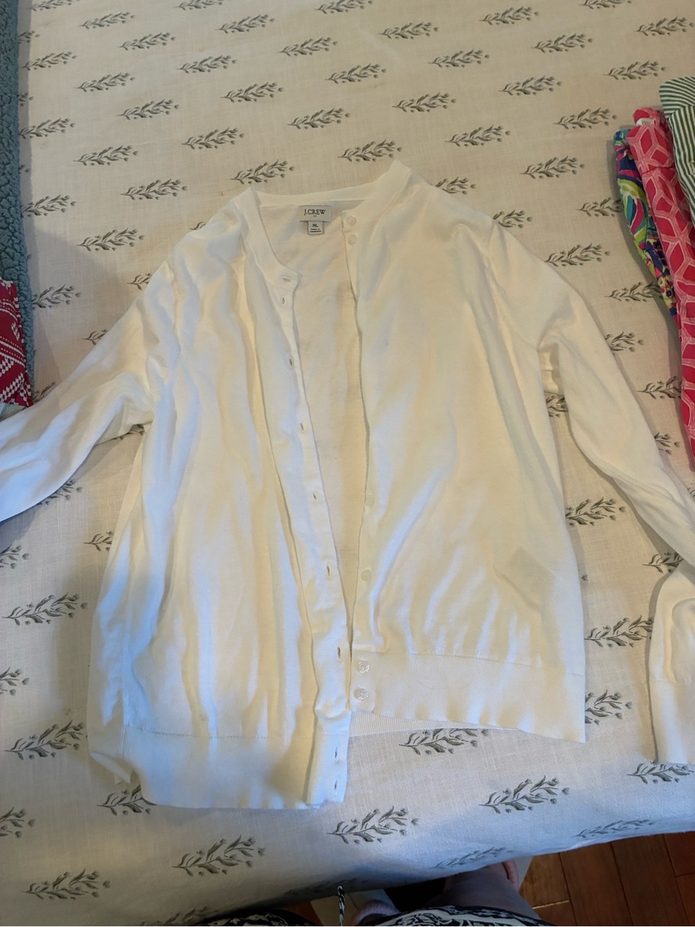 J. Crew Cream Button-Front Women's Cardigan